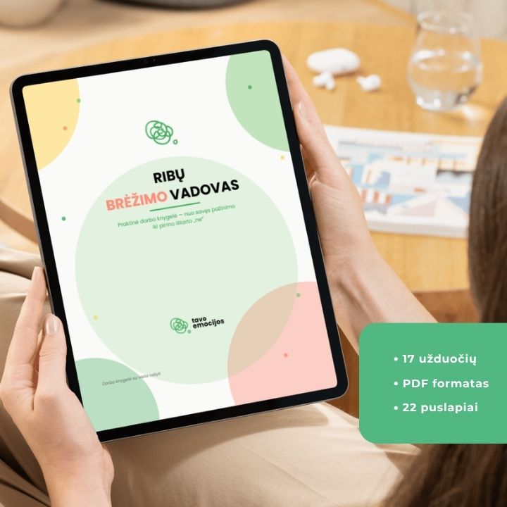 Skaitmeninė užduočių knygelė: "Ribų brėžimo vadovas"(PDF)
